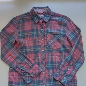 Vineyard Vines Relaxed Fit Plaid Button-Down Shirt Pink Blue Green 00